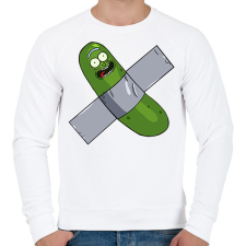 PRINTFASHION Ragasztós uborka Rick - Férfi pulóver - Fehér férfi pulóver, kardigán