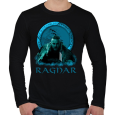PRINTFASHION RAGNAR - Férfi hosszú ujjú póló - Fekete