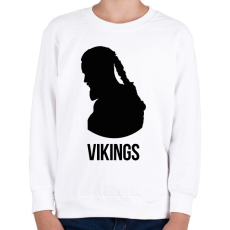 PRINTFASHION Ragnar - Vikings - Gyerek pulóver - Fehér