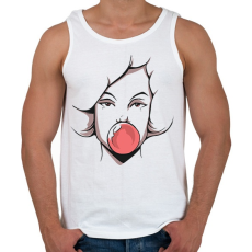 PRINTFASHION Rágós csaj - Férfi atléta - Fehér