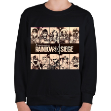 PRINTFASHION Rainbow six siege - Gyerek pulóver - Fekete gyerek pulóver, kardigán