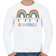 PRINTFASHION RainBros - Férfi pulóver - Fehér