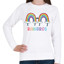 PRINTFASHION RainBros - Női pulóver - Fehér női pulóver, kardigán