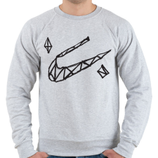 PRINTFASHION rajzolNIKEll.fekete - Férfi pulóver - Sport szürke férfi pulóver, kardigán