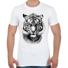 PRINTFASHION Rajzolt tigris  - Férfi póló - Fehér férfi póló