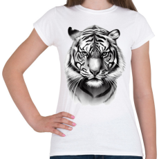 PRINTFASHION Rajzolt tigris  - Női póló - Fehér