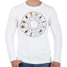 PRINTFASHION Rák - Férfi hosszú ujjú póló - Fehér