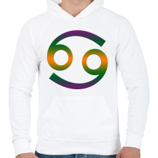 PRINTFASHION Rák - Férfi kapucnis pulóver - Fehér férfi pulóver, kardigán