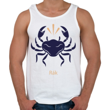 PRINTFASHION Rák minta - Férfi atléta - Fehér atléta, trikó