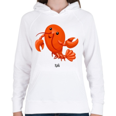 PRINTFASHION Rák - Női kapucnis pulóver - Fehér