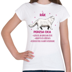 PRINTFASHION Rák - Perzsa cica - Női póló - Fehér