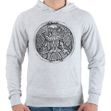 PRINTFASHION rakamazi Turul - Férfi kapucnis pulóver - Sport szürke férfi pulóver, kardigán