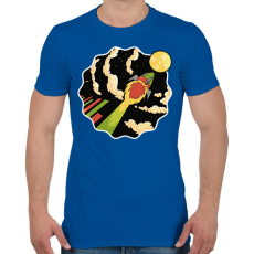 PRINTFASHION Rakéta - Férfi póló - Királykék