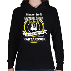 PRINTFASHION Raktáros a legjobb - Női kapucnis pulóver - Fekete