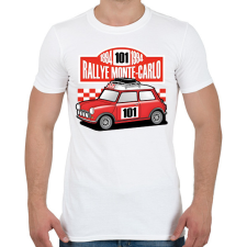 PRINTFASHION Rally - Férfi póló - Fehér férfi póló