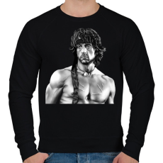 PRINTFASHION Rambo - Férfi pulóver - Fekete