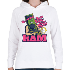 PRINTFASHION Rambo RAM - Női kapucnis pulóver - Fehér női pulóver, kardigán