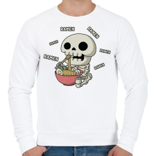 PRINTFASHION Ramen és csontváz - Férfi pulóver - Fehér férfi pulóver, kardigán