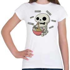 PRINTFASHION Ramen és csontváz - Női póló - Fehér női póló