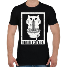PRINTFASHION Ramen for life - Férfi póló - Fekete férfi póló