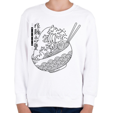 PRINTFASHION Ramen hullám - Gyerek pulóver - Fehér gyerek pulóver, kardigán