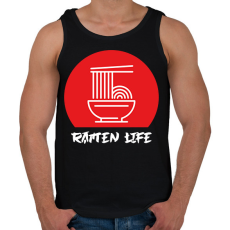PRINTFASHION Ramen life - Férfi atléta - Fekete