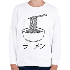 PRINTFASHION Ramen tészta - Gyerek pulóver - Fehér gyerek pulóver, kardigán
