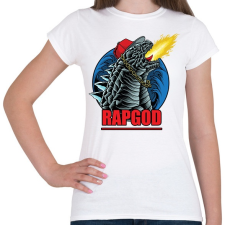 PRINTFASHION Rap god Godzilla  - Női póló - Fehér női póló