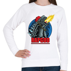 PRINTFASHION Rap god Godzilla  - Női pulóver - Fehér