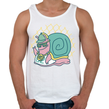 PRINTFASHION Rapper csiga - Férfi atléta - Fehér atléta, trikó