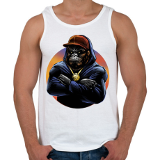 PRINTFASHION Rapper gorilla - Férfi atléta - Fehér