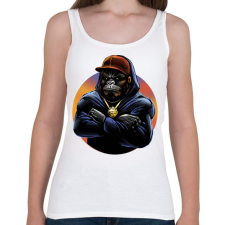 PRINTFASHION Rapper gorilla - Női atléta - Fehér női trikó