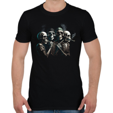 PRINTFASHION Rapper skulls - Férfi póló - Fekete férfi póló