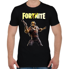 PRINTFASHION Raptor Fortnite - Férfi póló - Fekete