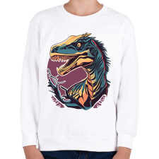 PRINTFASHION raptor - Gyerek pulóver - Fehér gyerek pulóver, kardigán