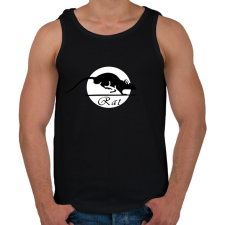 PRINTFASHION rat - Férfi atléta - Fekete atléta, trikó