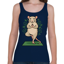 PRINTFASHION Rat yoga - Női atléta - Sötétkék női trikó