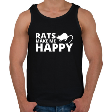 PRINTFASHION Rats make me happy - Férfi atléta - Fekete