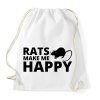 PRINTFASHION Rats make me happy - Sportzsák, Tornazsák - Fehér