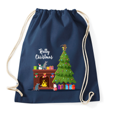 PRINTFASHION Ratty Christmas - Sportzsák, Tornazsák - Sötétkék tornazsák