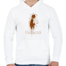 PRINTFASHION ravaszdi - Férfi kapucnis pulóver - Fehér