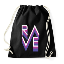 PRINTFASHION Rave - Sportzsák, Tornazsák - Fekete tornazsák