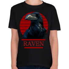 PRINTFASHION Raven - Gyerek póló - Fekete gyerek póló