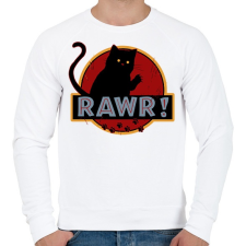 PRINTFASHION Rawr - Férfi pulóver - Fehér férfi pulóver, kardigán