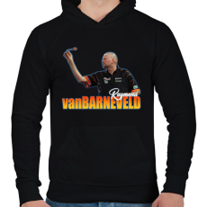 PRINTFASHION Raymond van Barneveld - Férfi kapucnis pulóver - Fekete