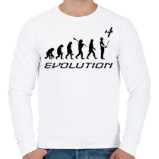 PRINTFASHION RC-Evolúció fekete - Férfi pulóver - Fehér férfi pulóver, kardigán