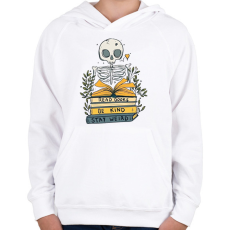PRINTFASHION Read books Be kind Stay weird - Gyerek kapucnis pulóver - Fehér