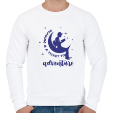 PRINTFASHION Reading is a ticket to adventure - Férfi pulóver - Fehér