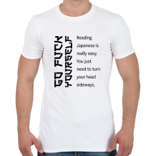 PRINTFASHION Reading Japanese is really easy  - Férfi póló - Fehér férfi póló