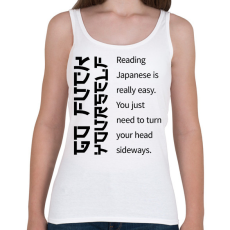 PRINTFASHION Reading Japanese is really easy  - Női atléta - Fehér